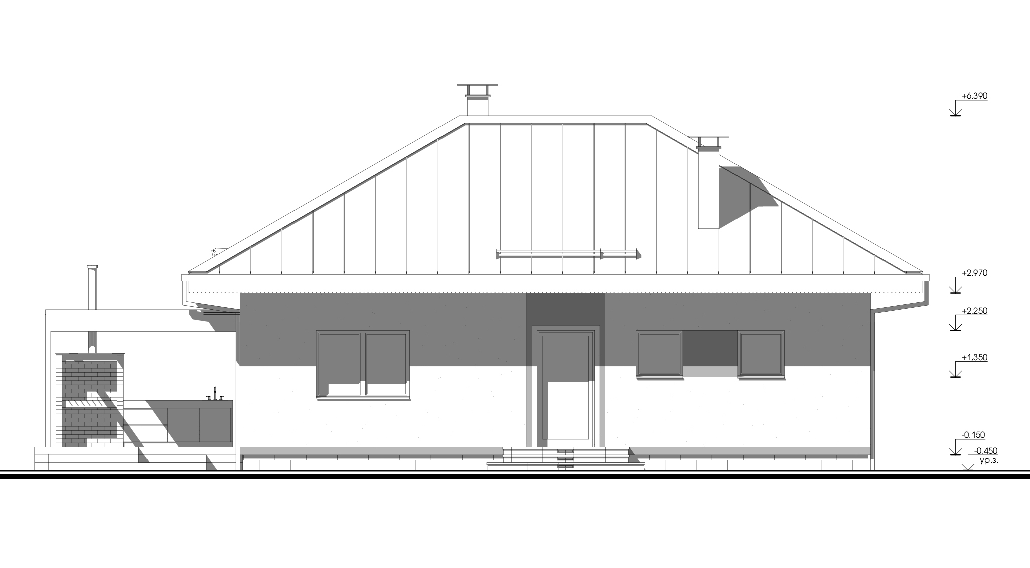 Архитектурный проект одноэтажного дома в д. Знаменка