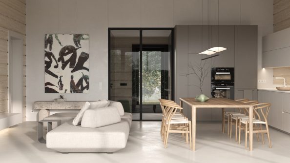 Дизайн дома из бруса в минималистичном стиле, GoodProject